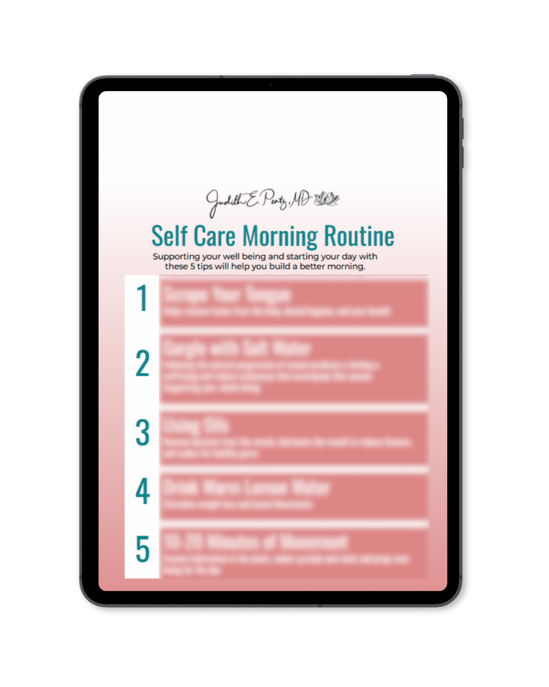 Self-Care Morning Routine